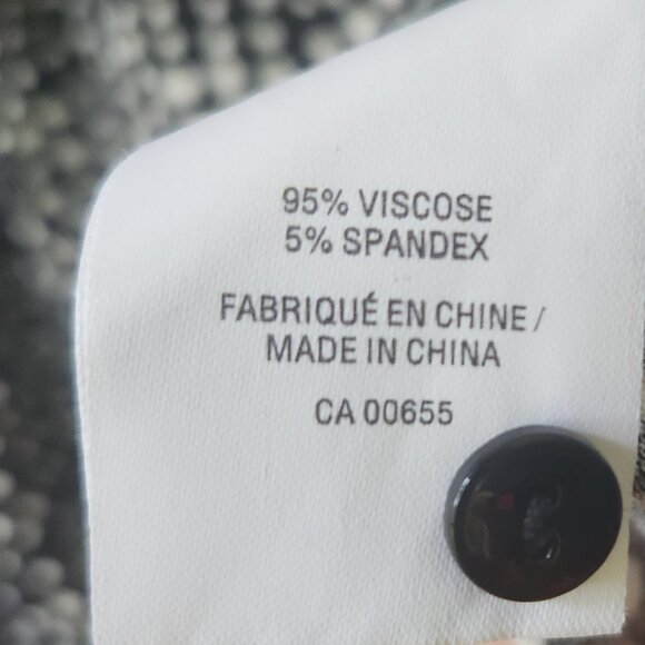 N28 Sexy Plunging Neckline classic black & white Blouson sleeve Reitman's Sz 1X - Picture 7 of 10